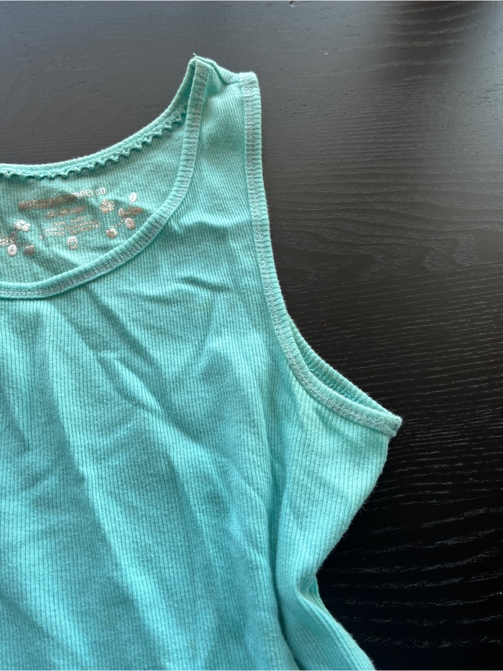 Mossimo Supply Co. Aqua Ribbed Tank Top - Picture 10 of 15